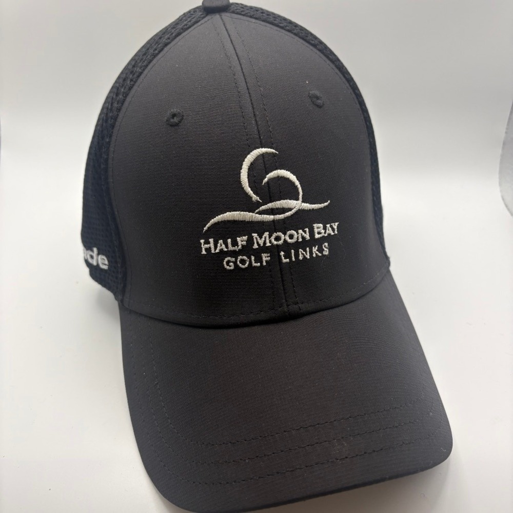 Half Moon Bay Golf Links Adidas TaylorMade Hat L/XL Black Classic Activewear Cap